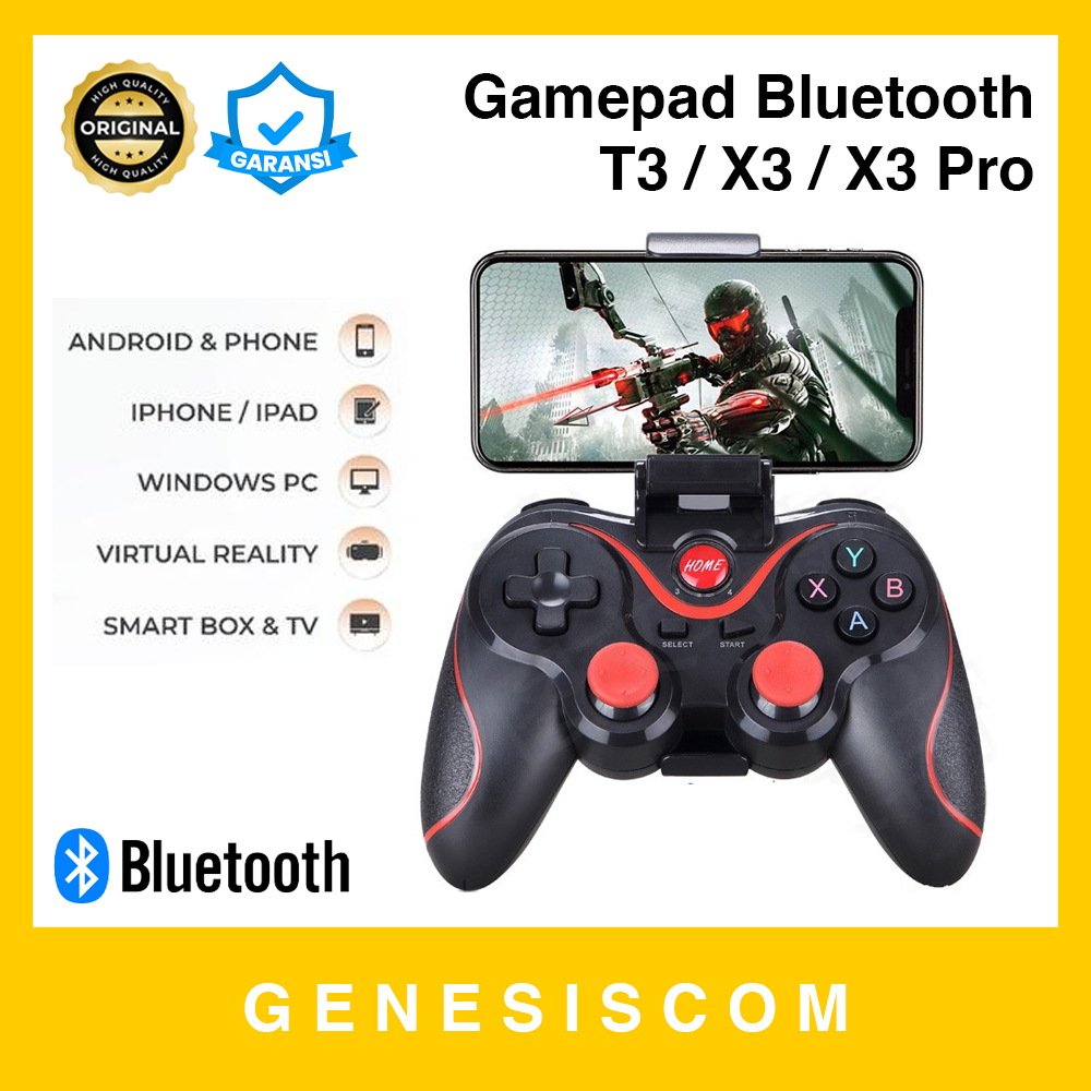 TERIOS T3/X3/X3 Pro - Gamepad Wireless Bluetooth + Phone Holder Joystick Joy Stick Stik Controller K