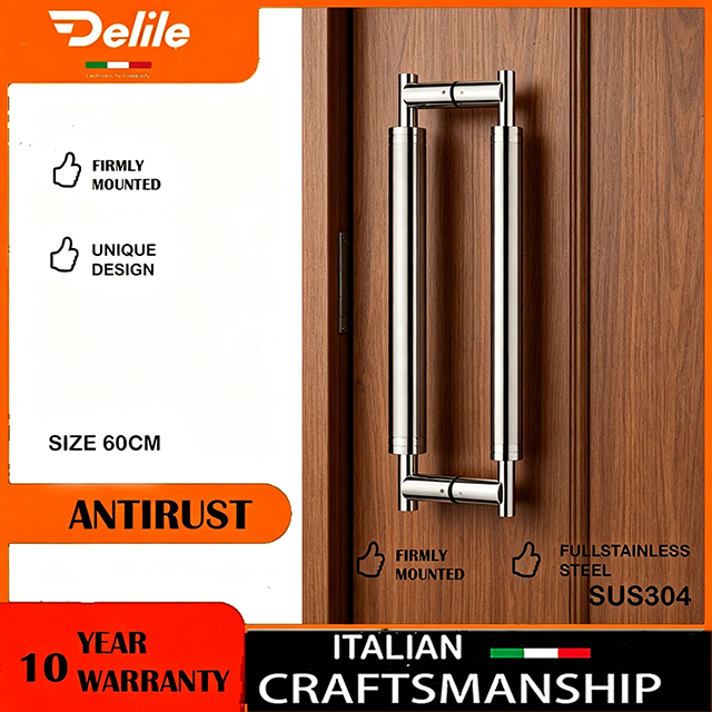 Full Handle Set/ Tarikan Pintu Stainless Steel/ Gagang Pintu 2 Rumah/ Pegangan Pintu Rumah Set
