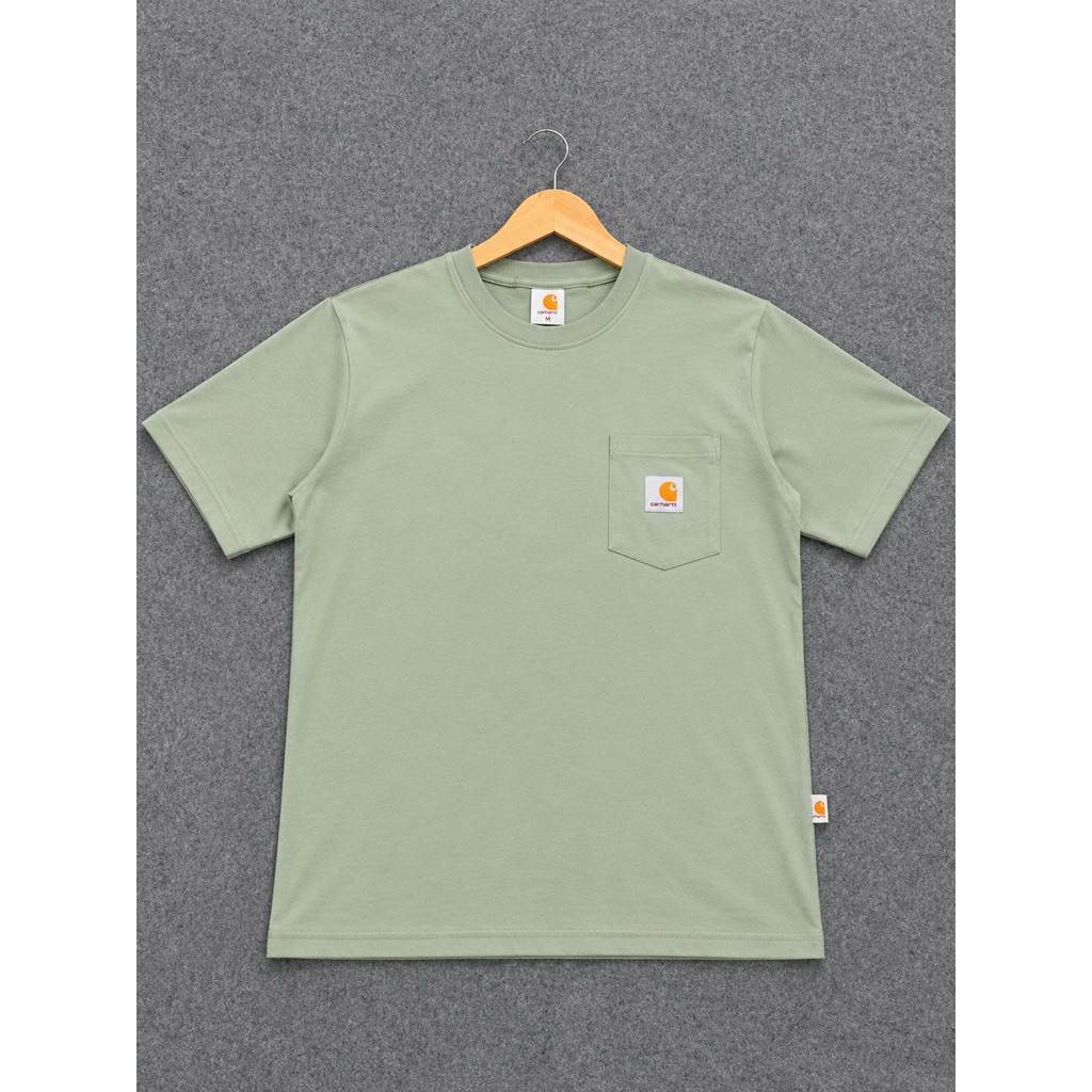 Kaos Carhatt T-shirt Poket regular fit cotton combed 24s simple kekinian pria wanita unisex dewasa