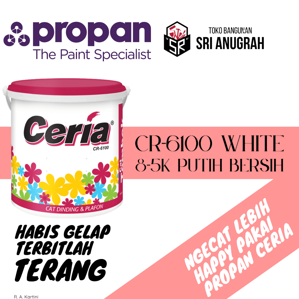 PROPAN CERIA Cat Tembok Putih Bersih 5KG