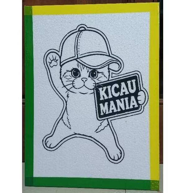 lukisan anak per100pcs /styrofoam lukis/media mewarnai anak/33x45