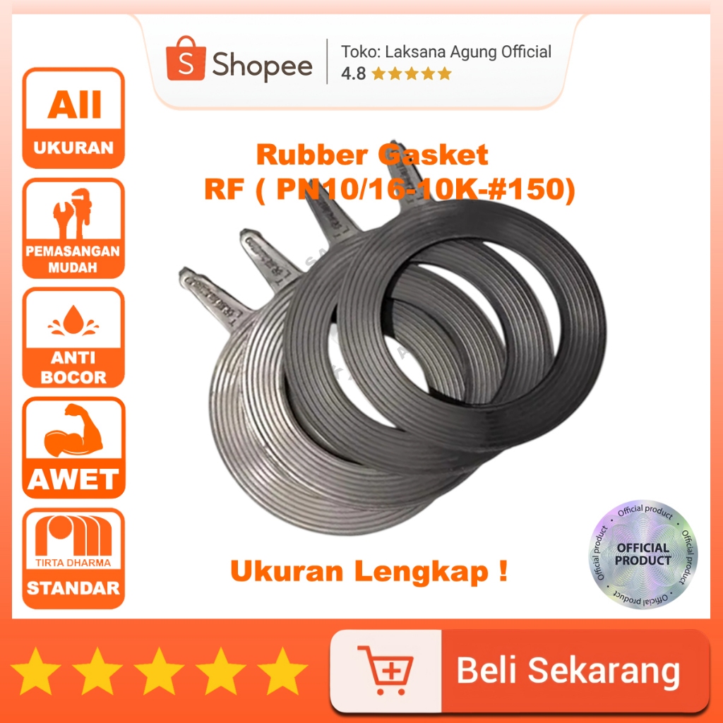 [Gasket] Paking Karet packing rubber 1/2" 3/4" 1" 1.1/2" 2" 3" 4" 5" 6" 8" to 12" inch | Packing Gas