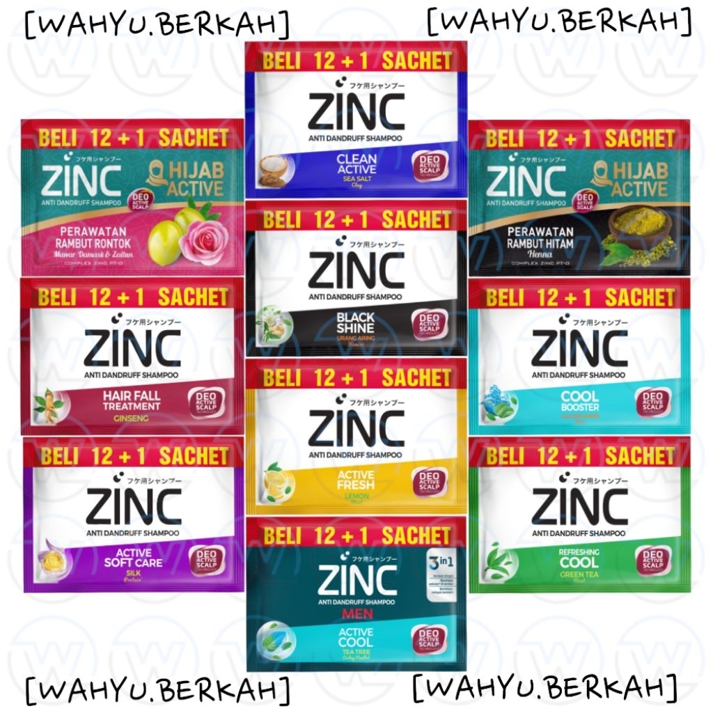 Zinc Shampoo 10ml × 13 Sachet