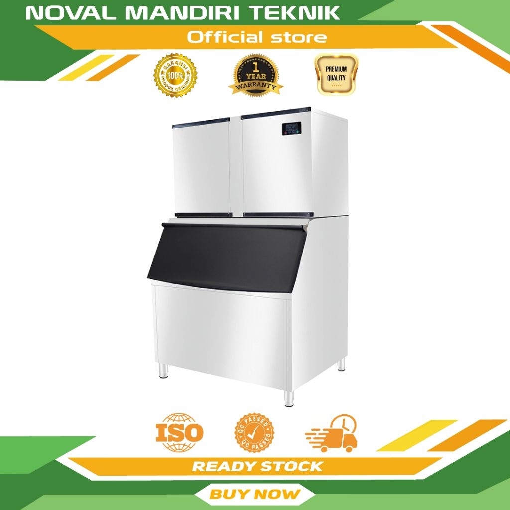 Iceler Mesin Es Batu Kristal 1 Ton Commercial Ice Maker 1000KG/24JAM Ice Cube Machine 1000 Kg