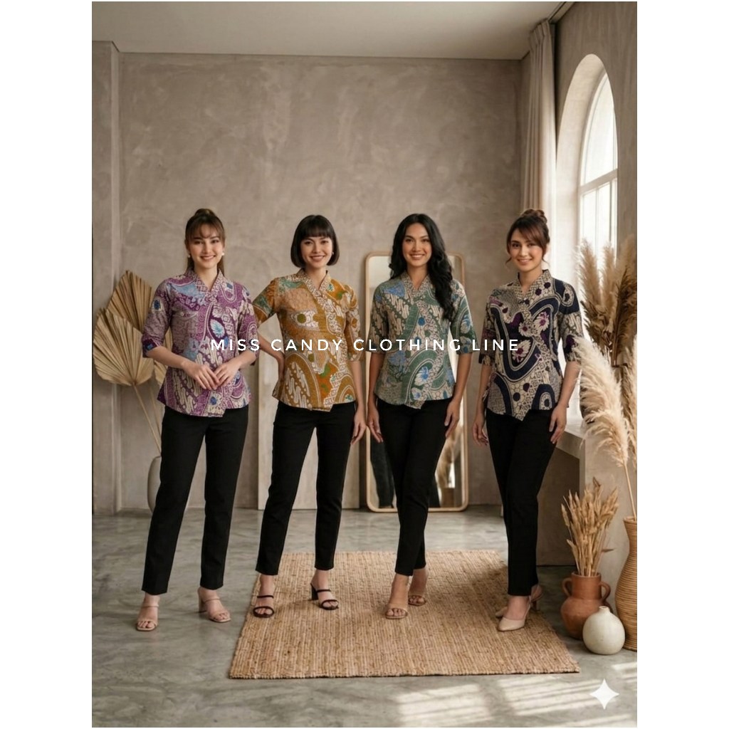 Atasan Batik Modern Wanita Model Kimono 305 028 CDC