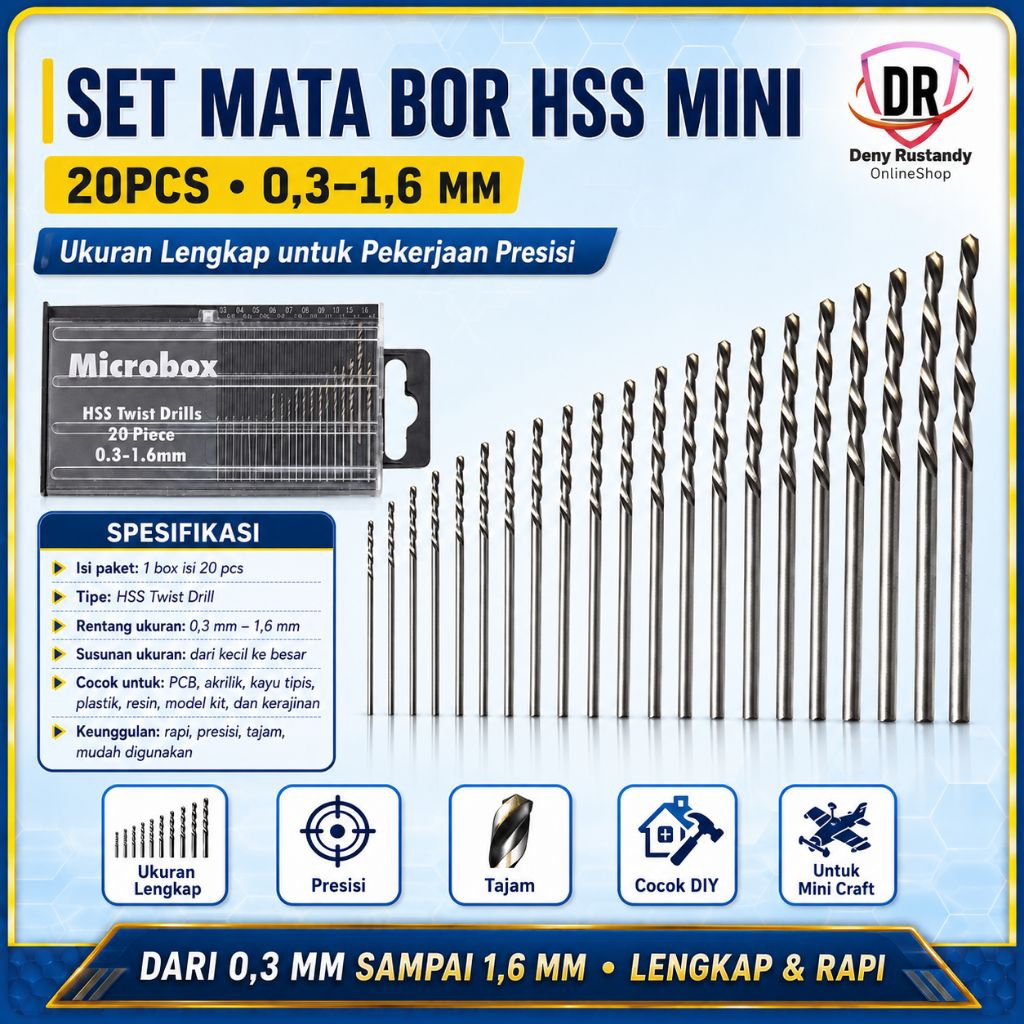 HSS twist Drill Mata Bor Rojok Spuyer Karburator mata bor pcb