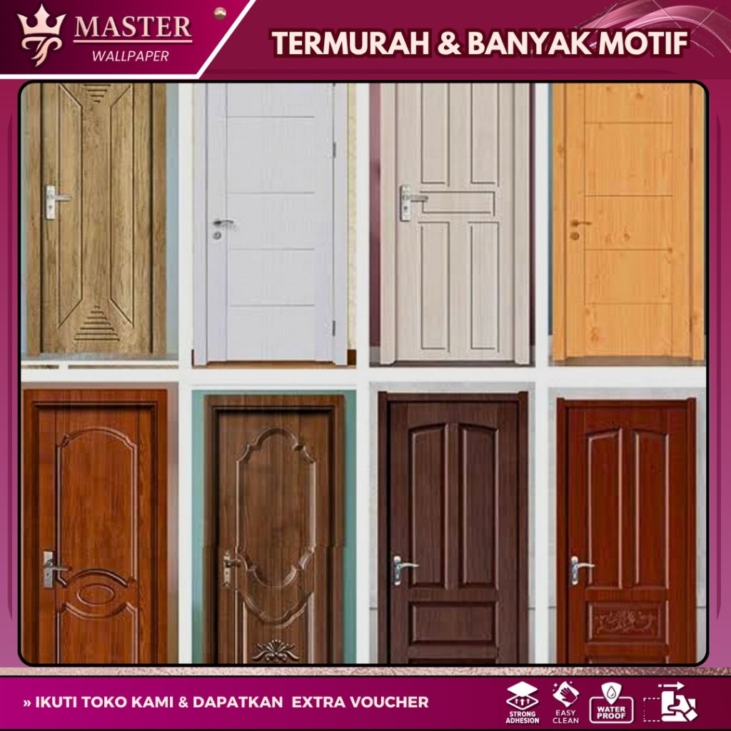 Wallpaper Stiker Motif Kayu Jati Pvc Wallpaper Sticker Pintu Meja Lemari Kayu