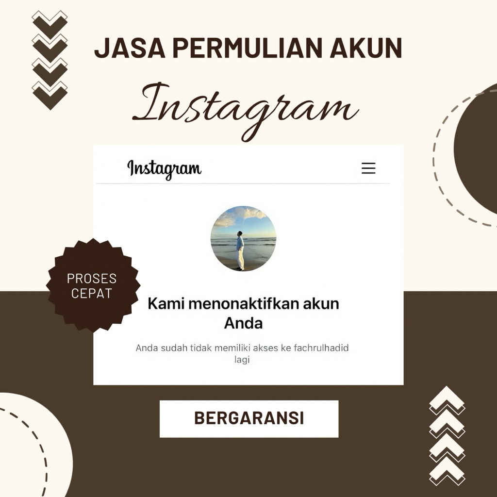 Jasa perbaikan Akun Instagram Di NonAktifkan