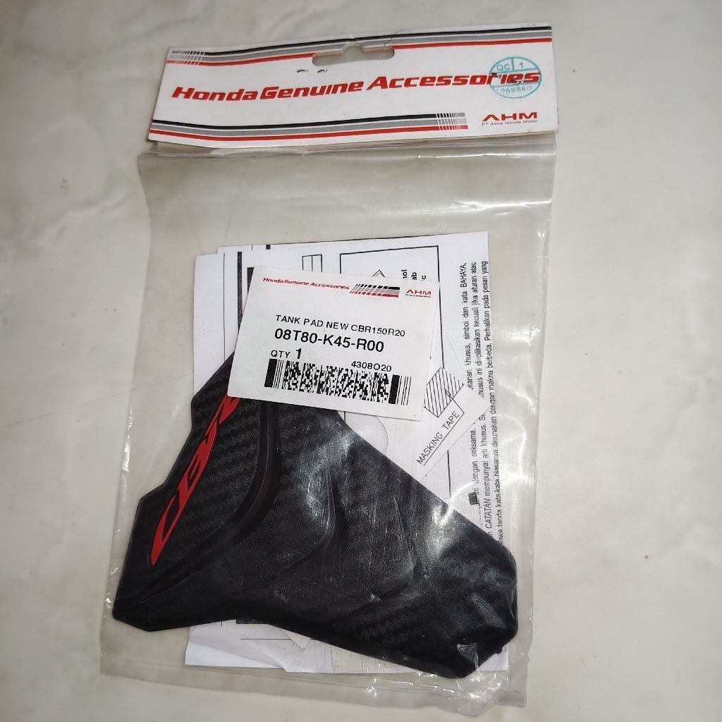 08T80K45R00 Stiker TANK PAD K45R Honda New CBR 150R LED Upsidedown 2021-2026 ori AHM