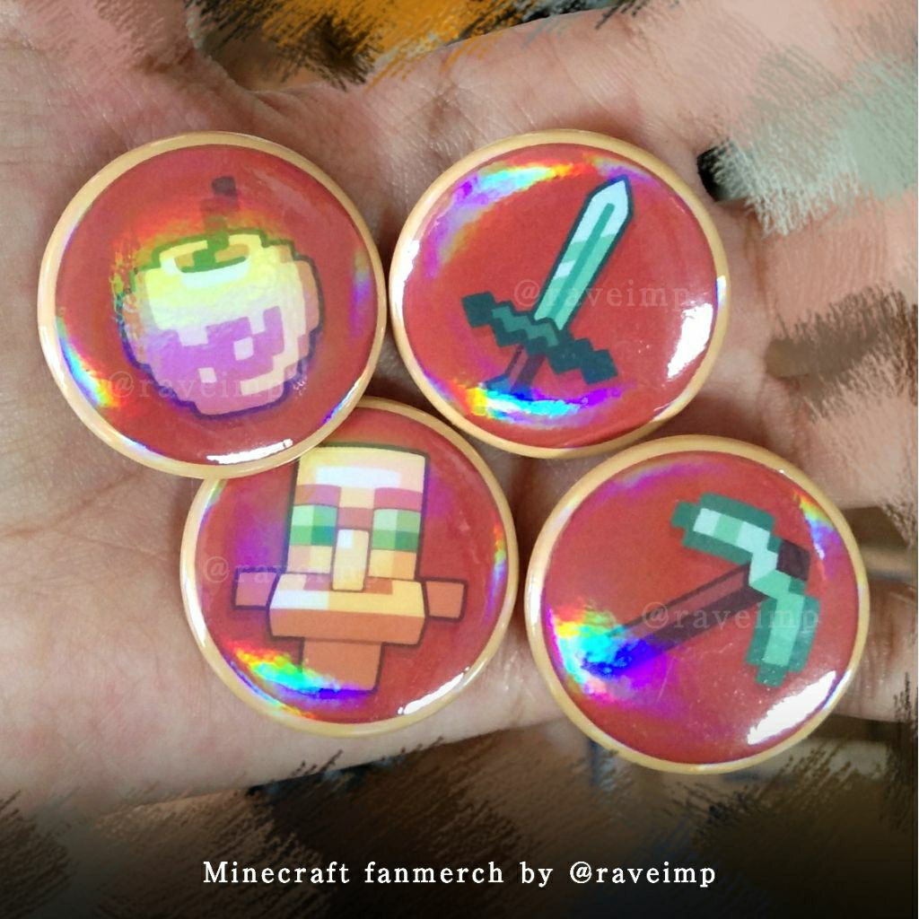 Mini Pin Badge Minecraft Item (Minecraft Fanmerch)