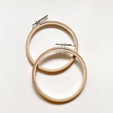 hoop kayu sulam / ring rotan bulat