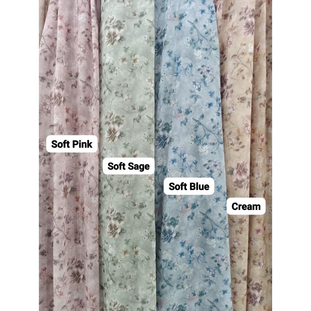 [Broptextile] Kain Sifon Motif Bunga Daisy Kain Sifon Babydoll Motif