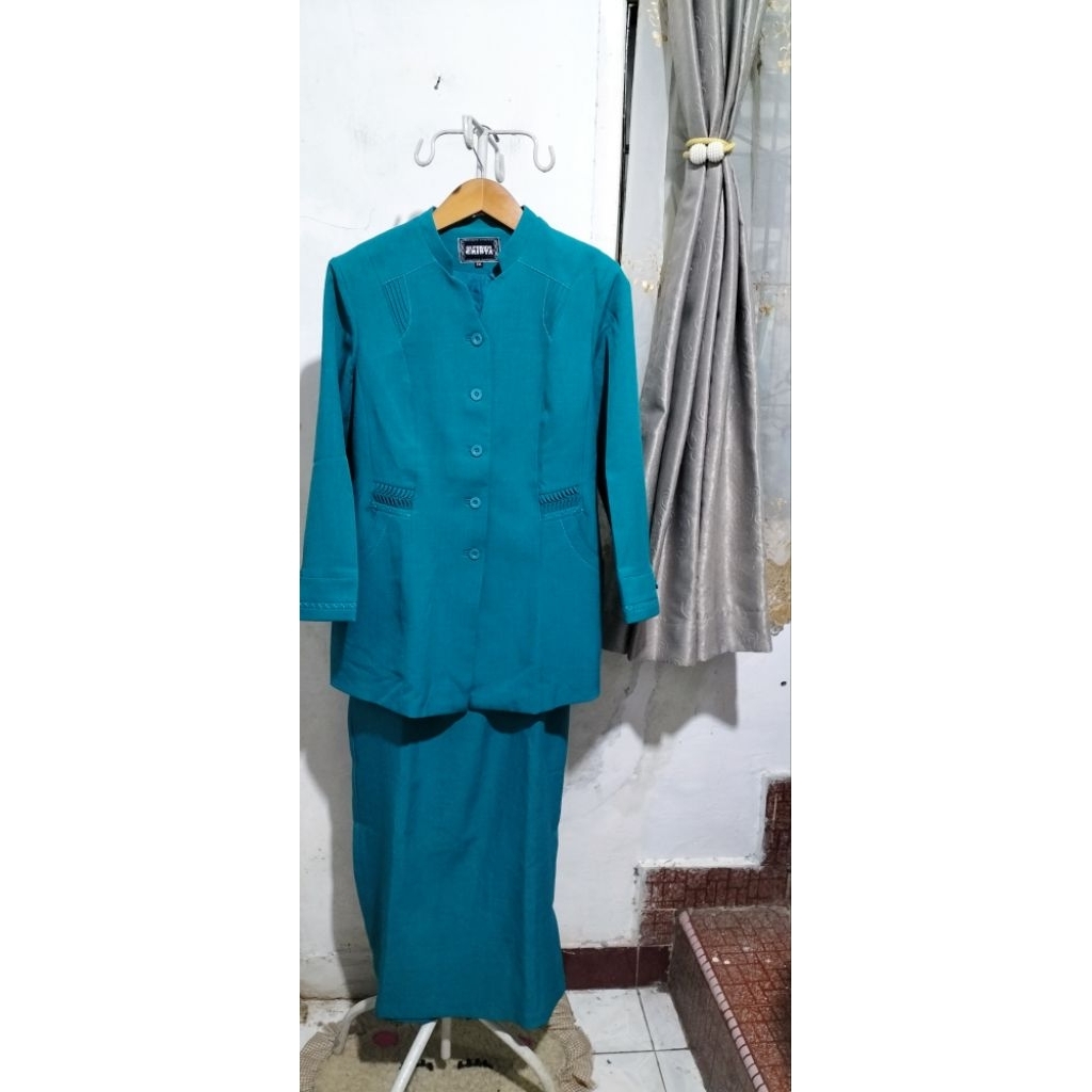 Set Rok Blazer Formal Wanita Superior Crista Simpel Elegan