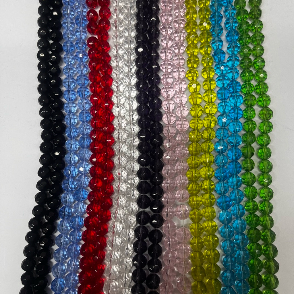 Manik Manik Crystal Bulat Cutting 8mm