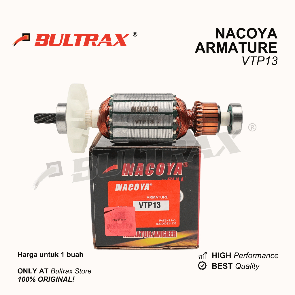 NACOYA Armature VTP13 / Angker Bor VTP13 / Sparepart Mesin Bor 13mm Hitachi / Makita Tipe VTP13