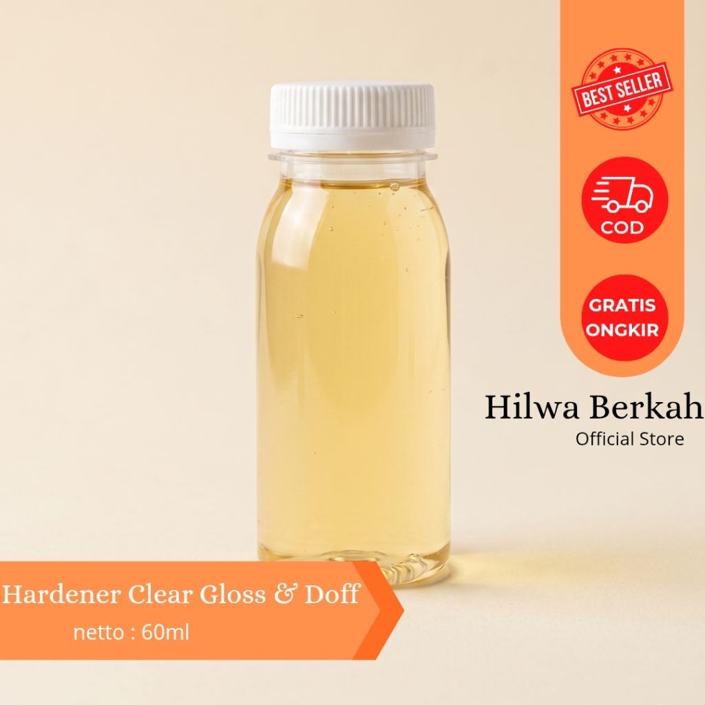 Hardener Melamine Clear Gloss/Doff - Serbaguna & Pengering Melamine Clear Gloss/Doff Ukuran 60ml-500
