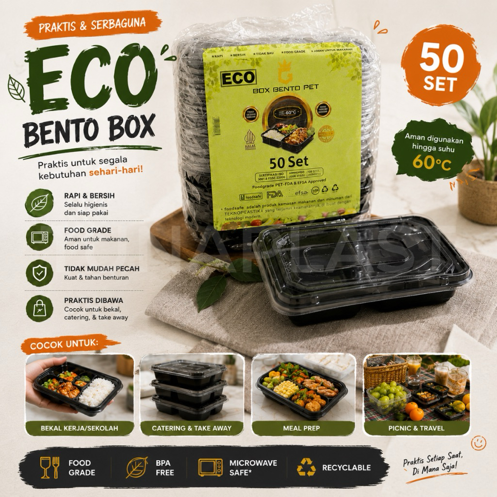 mika bento 4 sekat | mika bento | kotak makan mika | bento 4 sekat | kotak bento mika | bento box