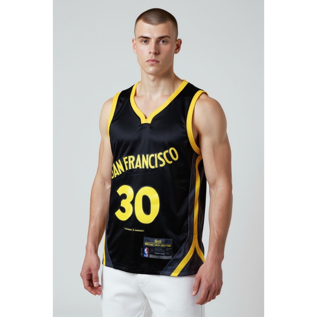 JERSEY BASKET PREMIUM IMPORT SAN FRANCISCO 30 STEPHEN CURRY CITY EDITION HITAM 23/24