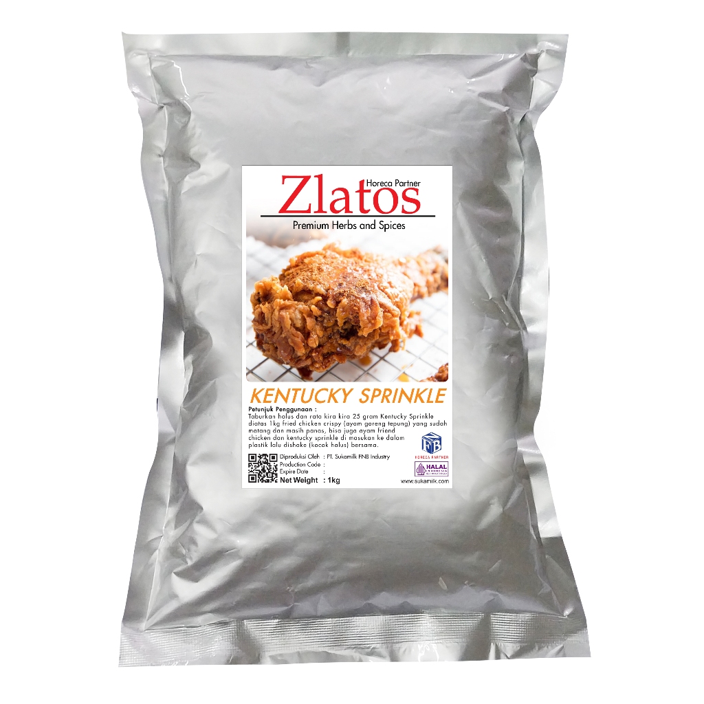 Kentucky Sprinkle for fried chicken (Penguat aroma kentucky untuk ayam goreng tepung) Zlatos 1kg