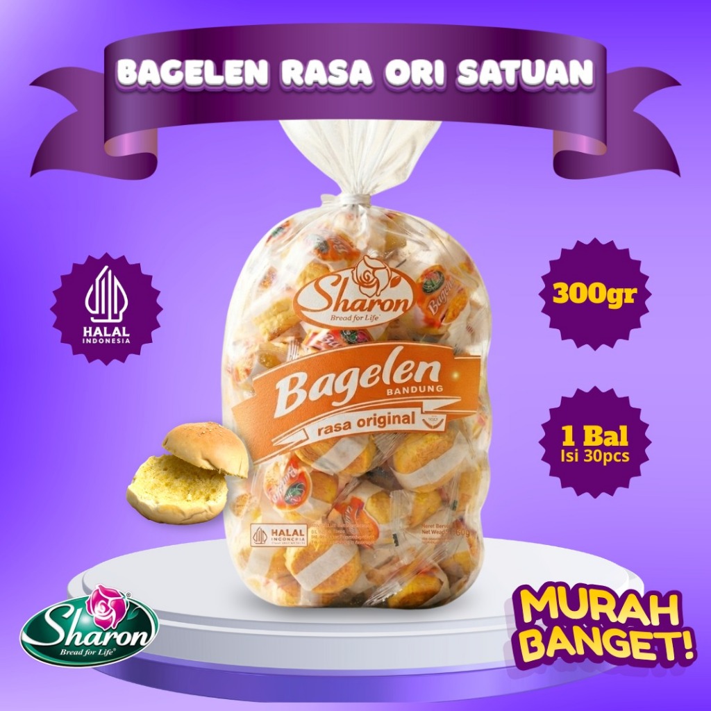 Sharon Bakery Bagelen rasa Ori isi 30  300gr - Satuan