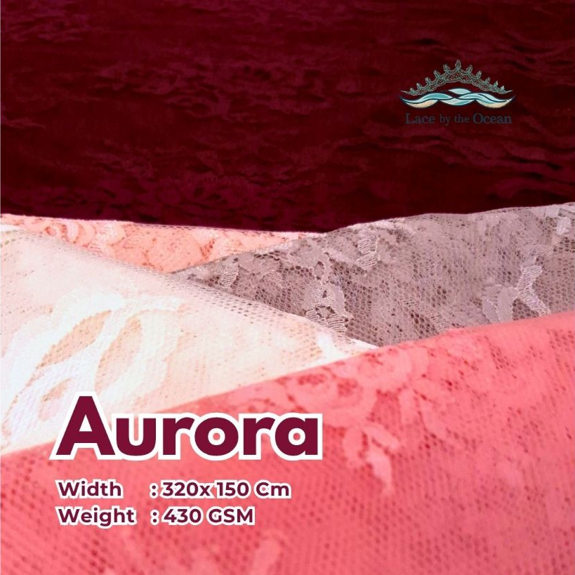 Lace by the Ocean - Aurora - Kain Brokat French Lace untuk Gaun, Kebaya, Abaya, Dress