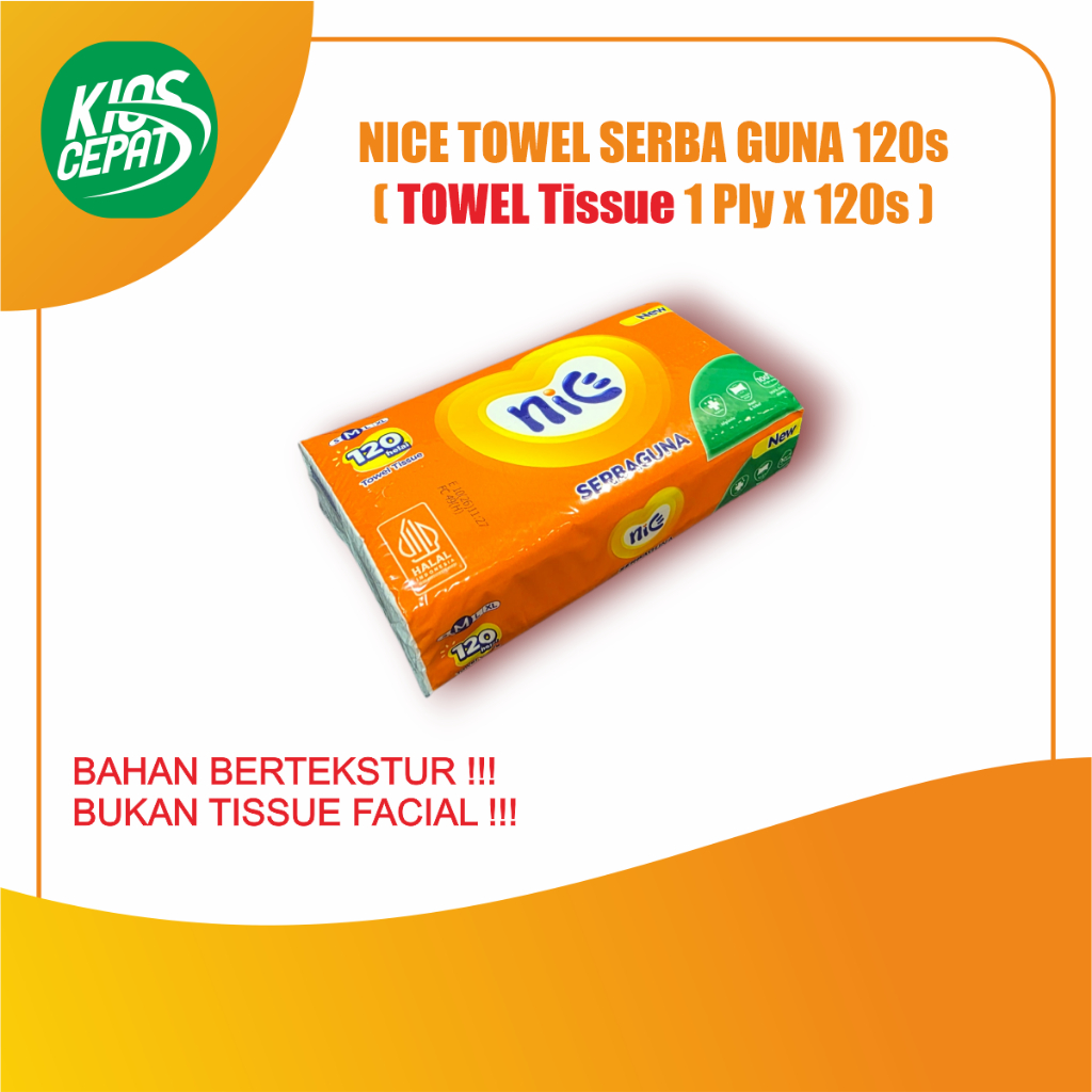Tissue NICE TOWEL Serba Guna /  Hand Towel Nice 120s