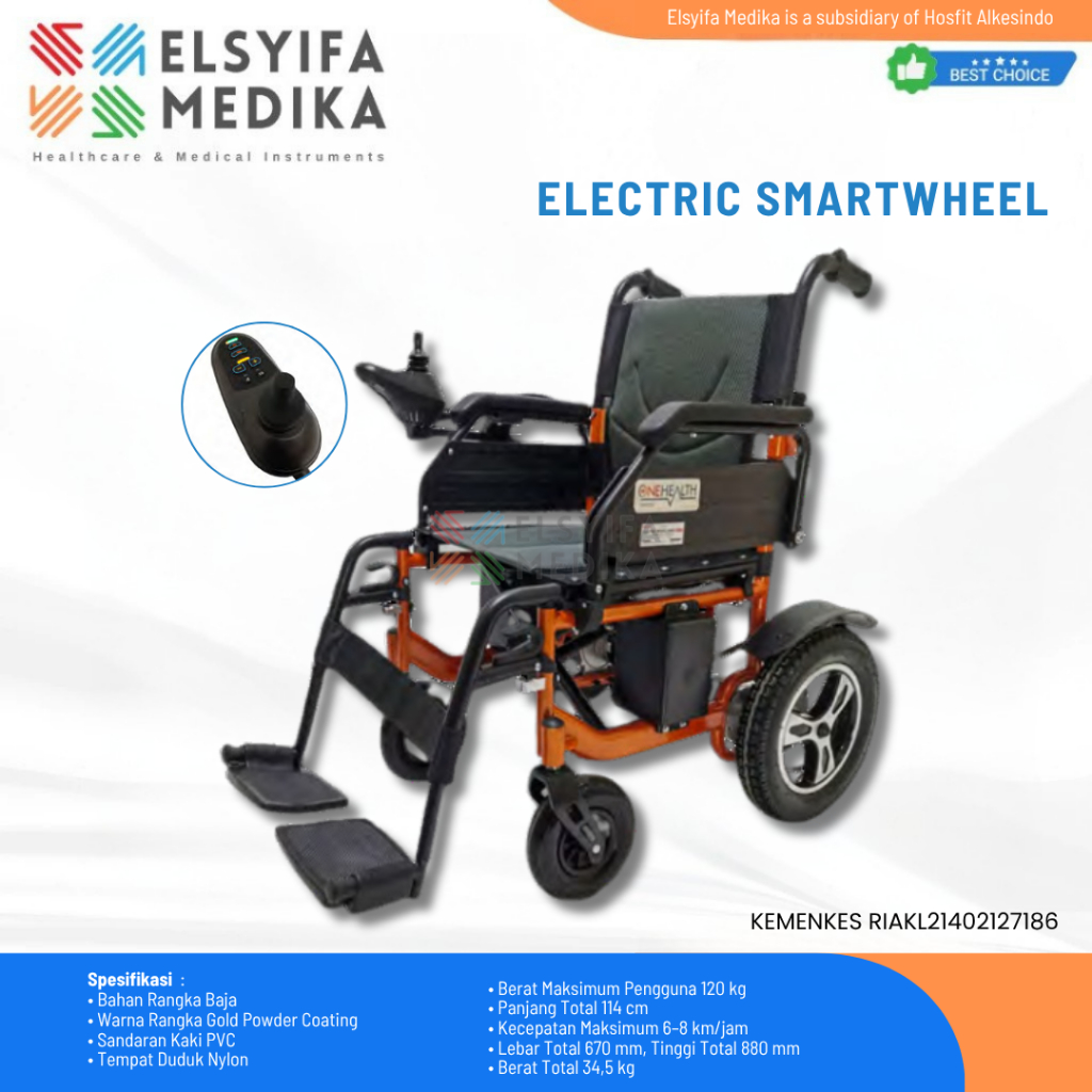 ONEHEALTH KURSI RODA ELECTRIC / SMARTWHEEL ELECTRIC WHEELCHAIR