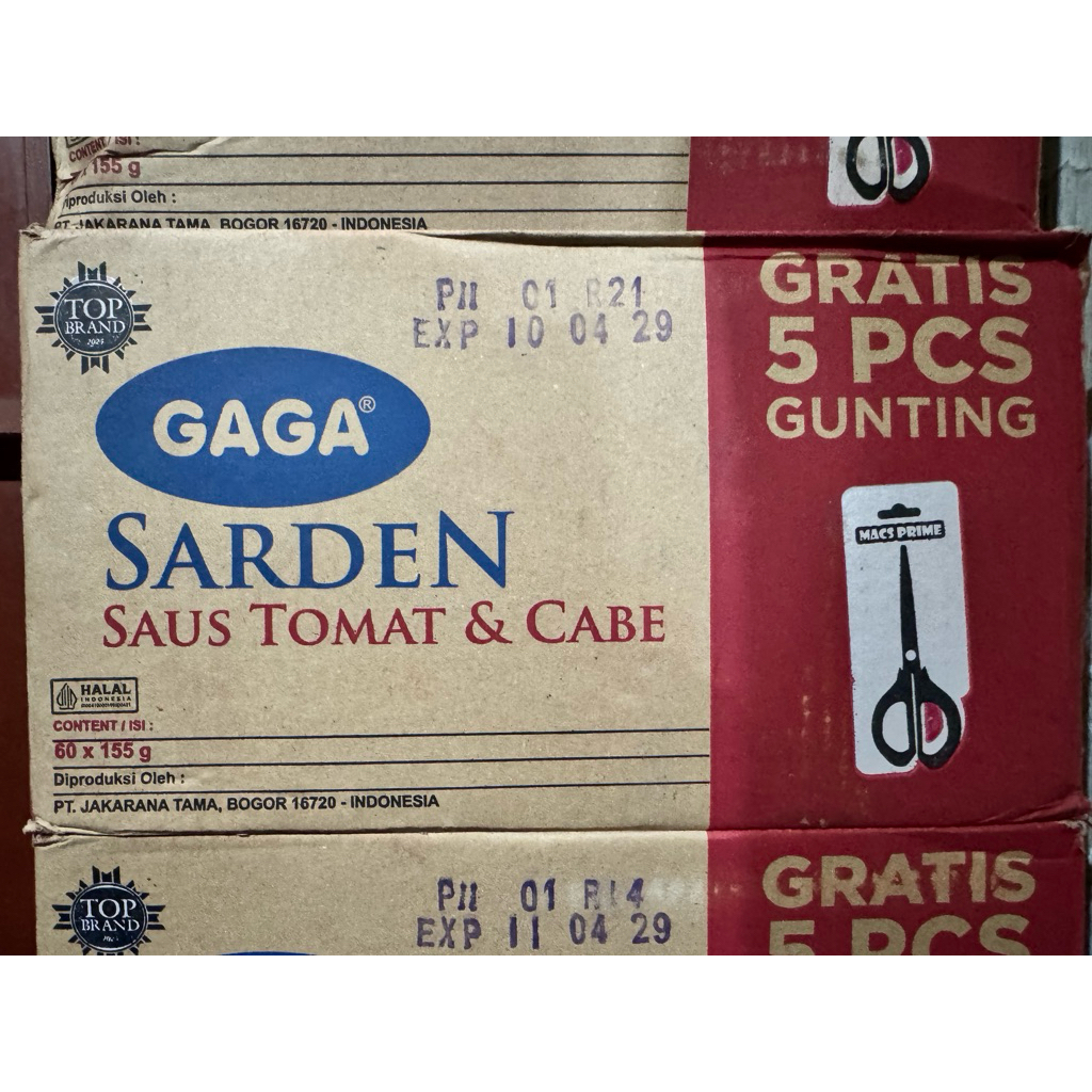 Sarden Gaga 155 g @ 60 kaleng / 1 dus