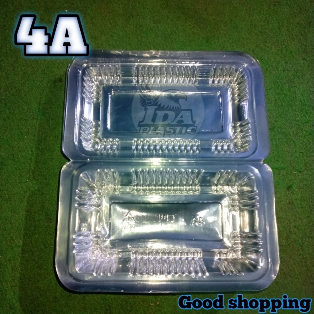 Mika Plastik 4A & 4C Isi 100 Pcs / Kotak Box Mika Nasi Kue Jajanan Pasar