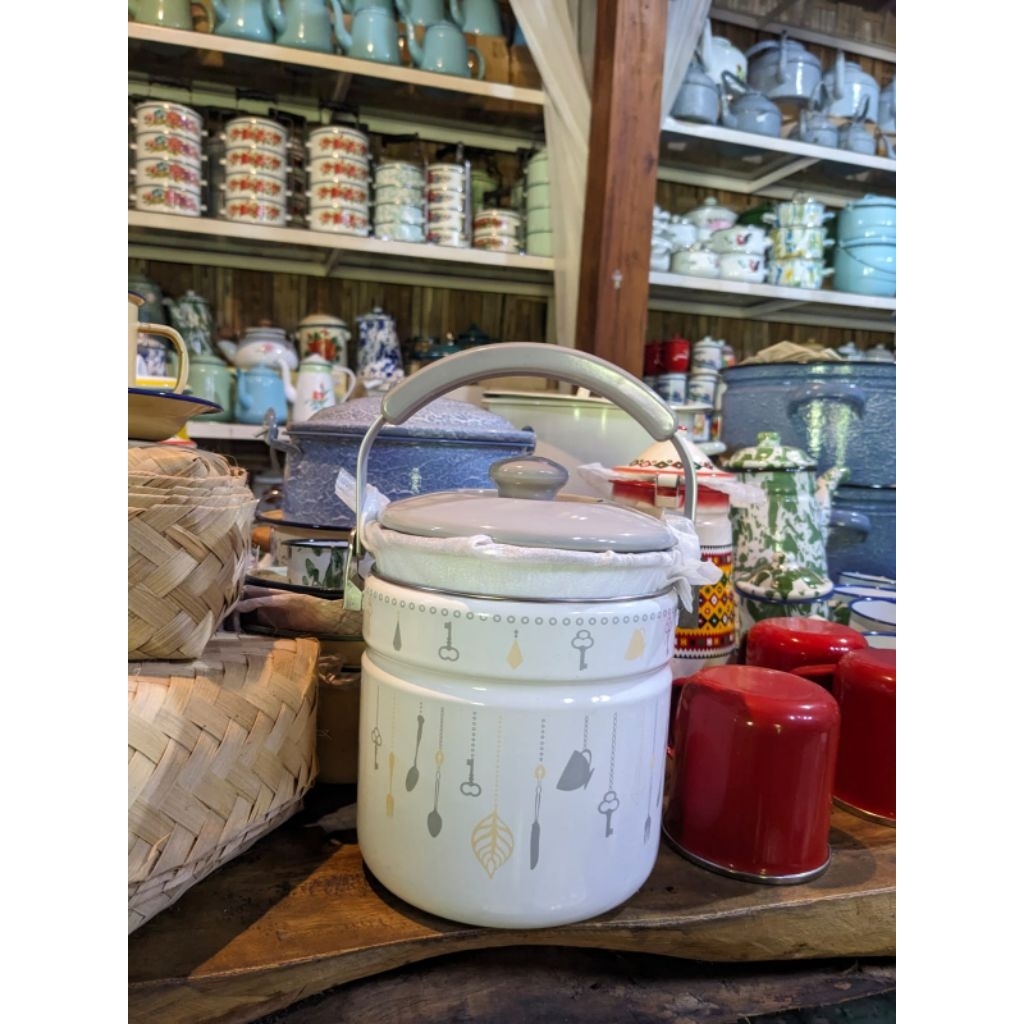 RANTANG / SINGLE FOOD CARRIER ENAMEL 16 CM CHEFINA