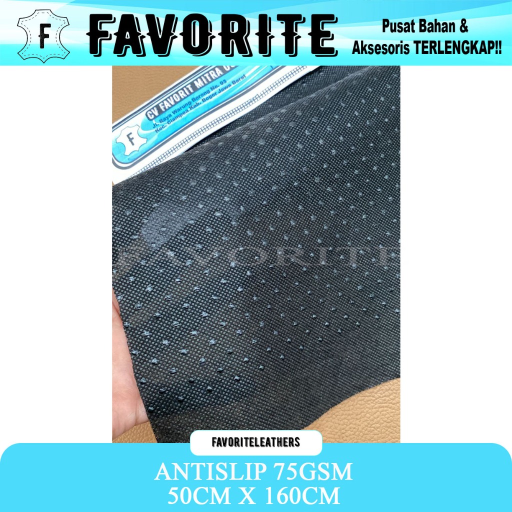 Kain Antislip Bintik 75GSM Ukuran 50cm x 160cm - Bahan Alas Karpet / Sajadah / Kasur Lantai & Keraji