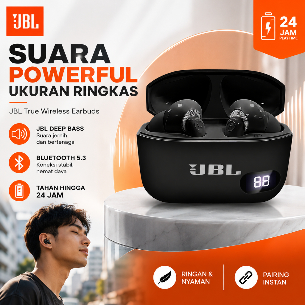 [ Original 100%] in stock JBL Wave BT03 True Wireless Earbuds/Bluetooth Earbuds Earphone In-Ear