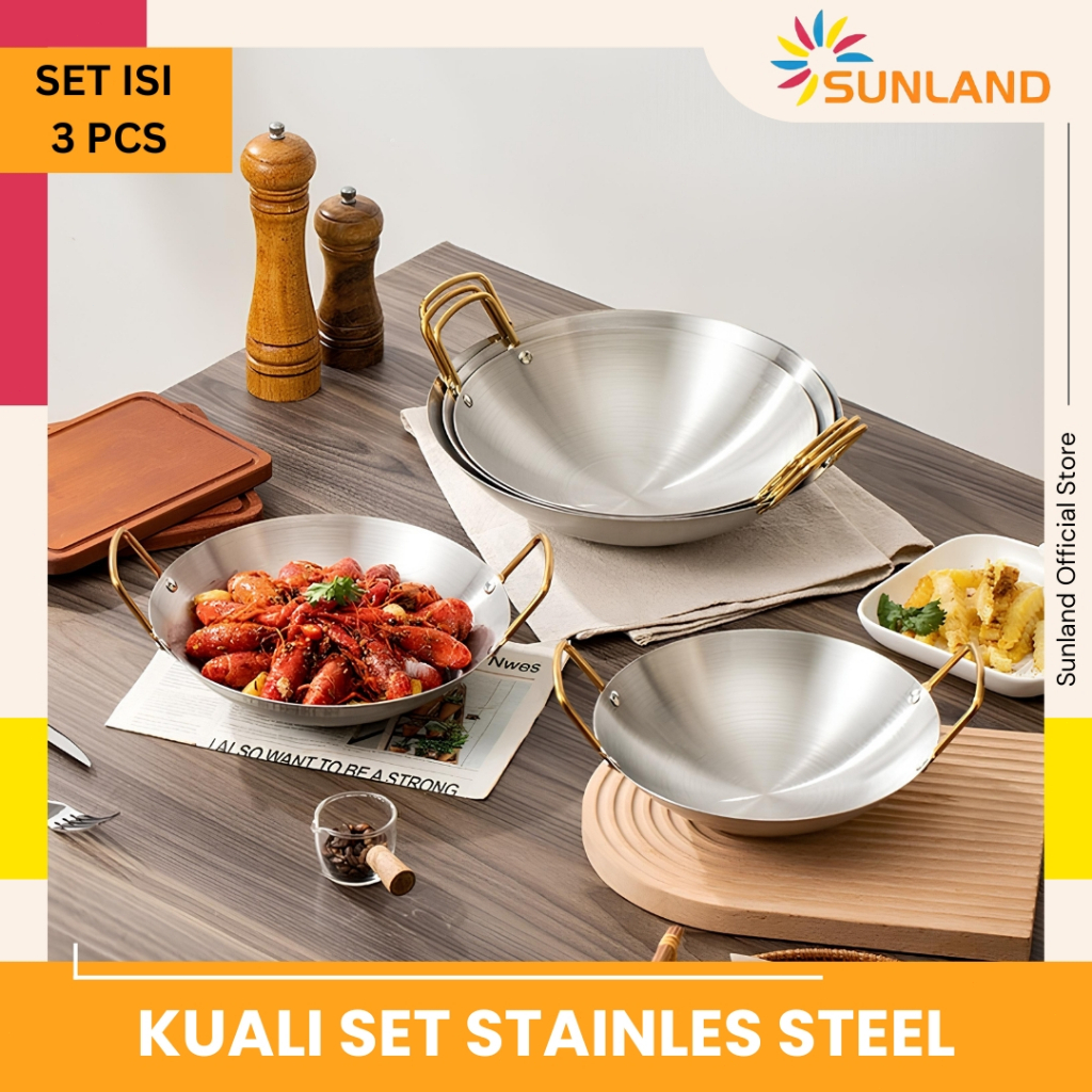 Panci goreng stainless steel untuk panci kering goreng panci goreng