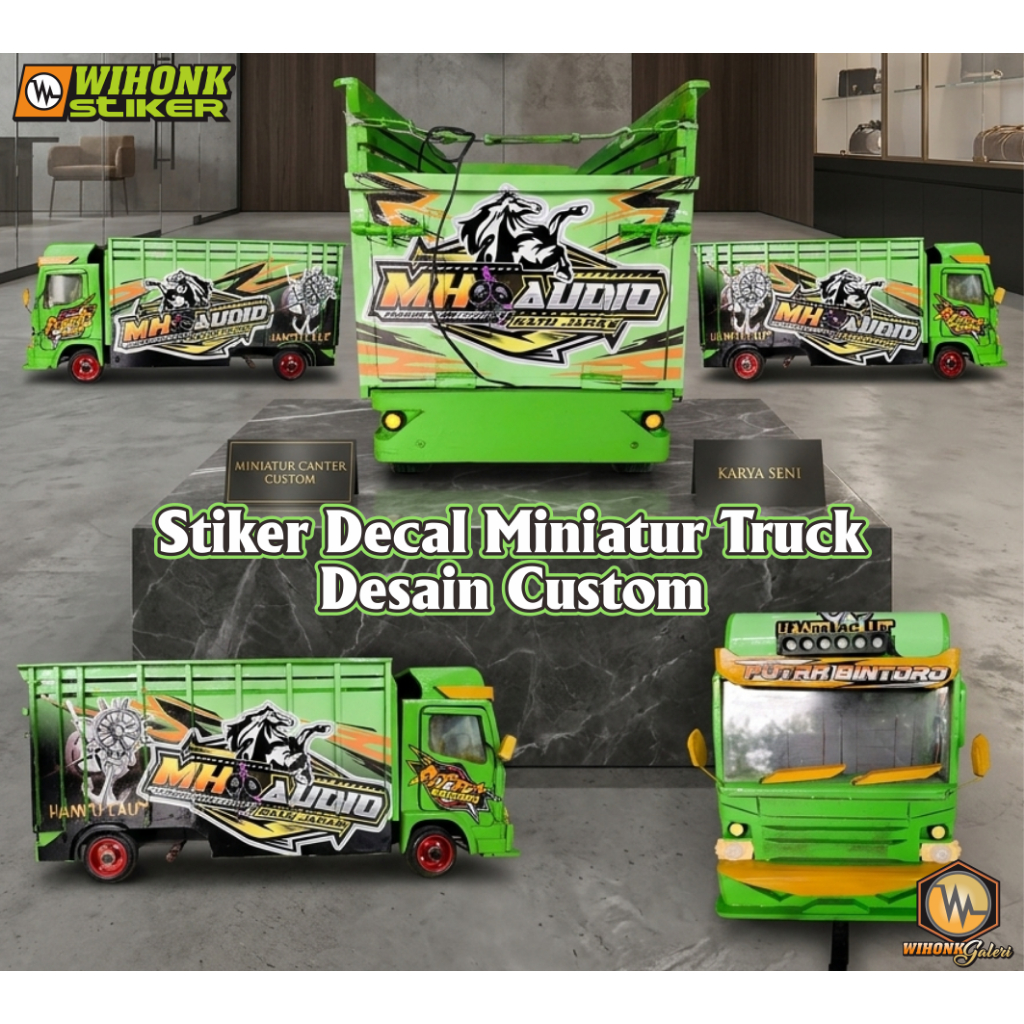 STIKER DECAL MINIATUR TRUCK CANTER DESAIN CUSTOM