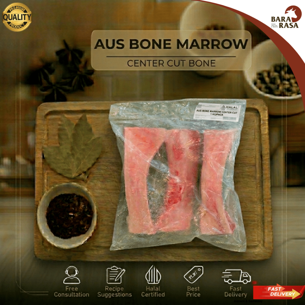 AUS Beef Bone Marrow Center Cut 1 Kg | Sumsum Tulang Sapi Australia Premium Frozen