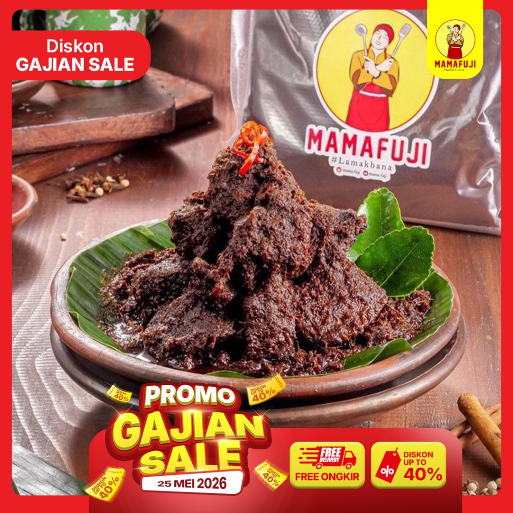 Mamafuji - Rendang Padang Asli 700gr (Ukuran Besar)