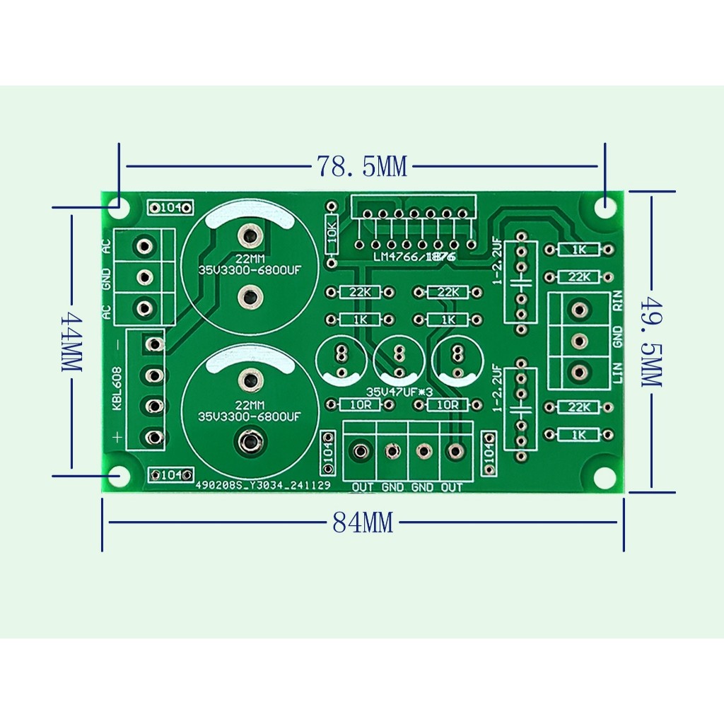 Pcb Amplifier Gain Clone LM4766 Stereo 2x40w 2XLM4766 2X80w