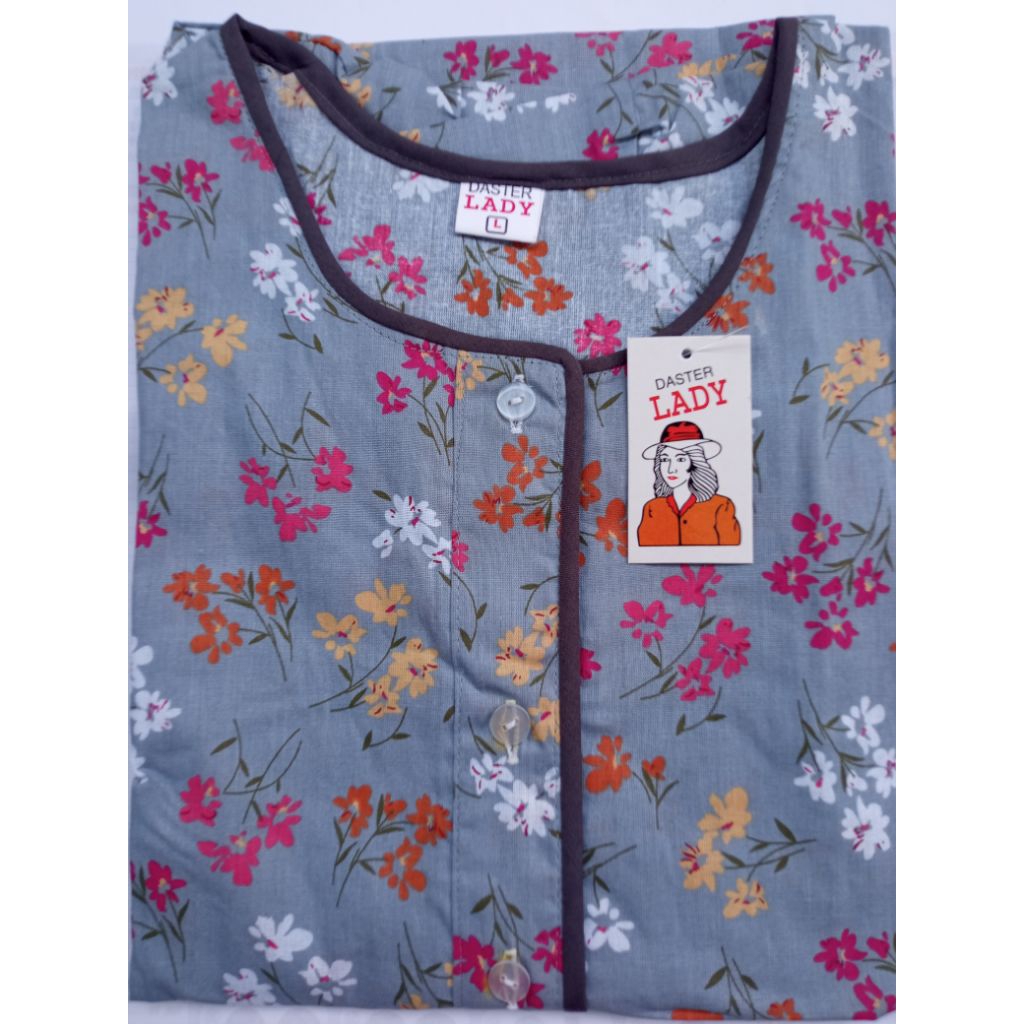 Daster Bahan Katun Jepang Tebal Adem Premium Lengan Pendek Lady Pretty Girl Cantik Ori Original Jumb