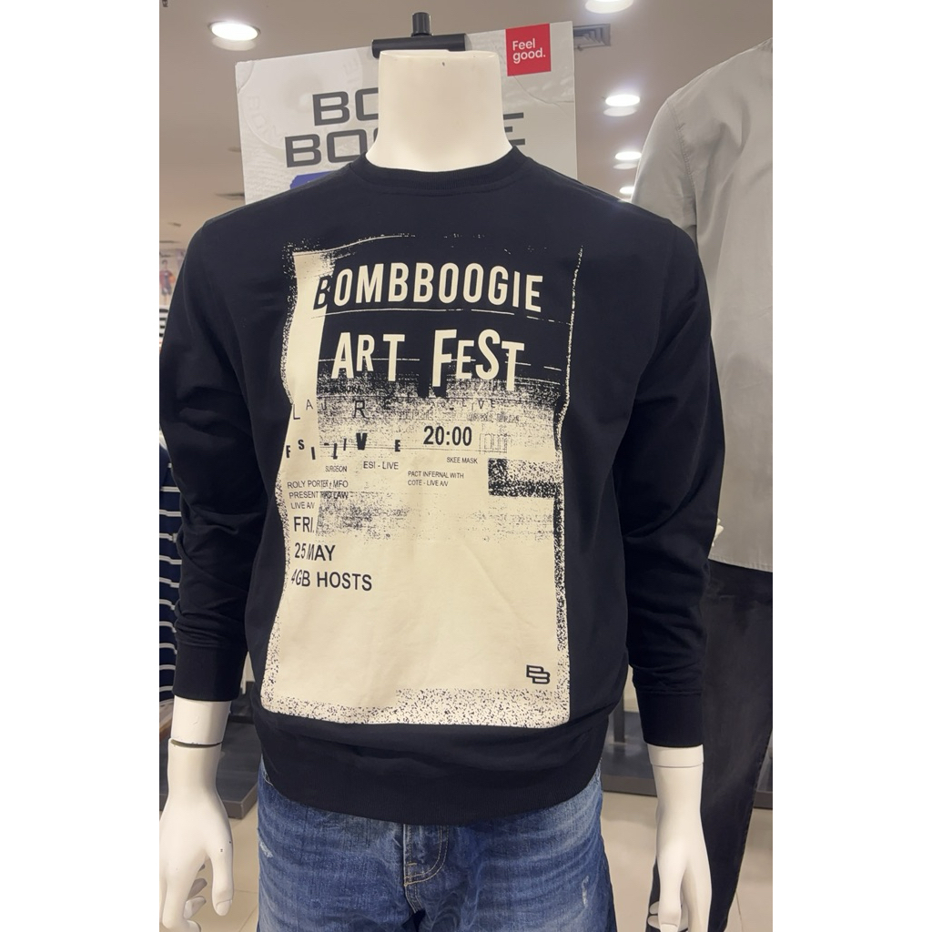 Bombboogie sweater panjang pria baru original matahari