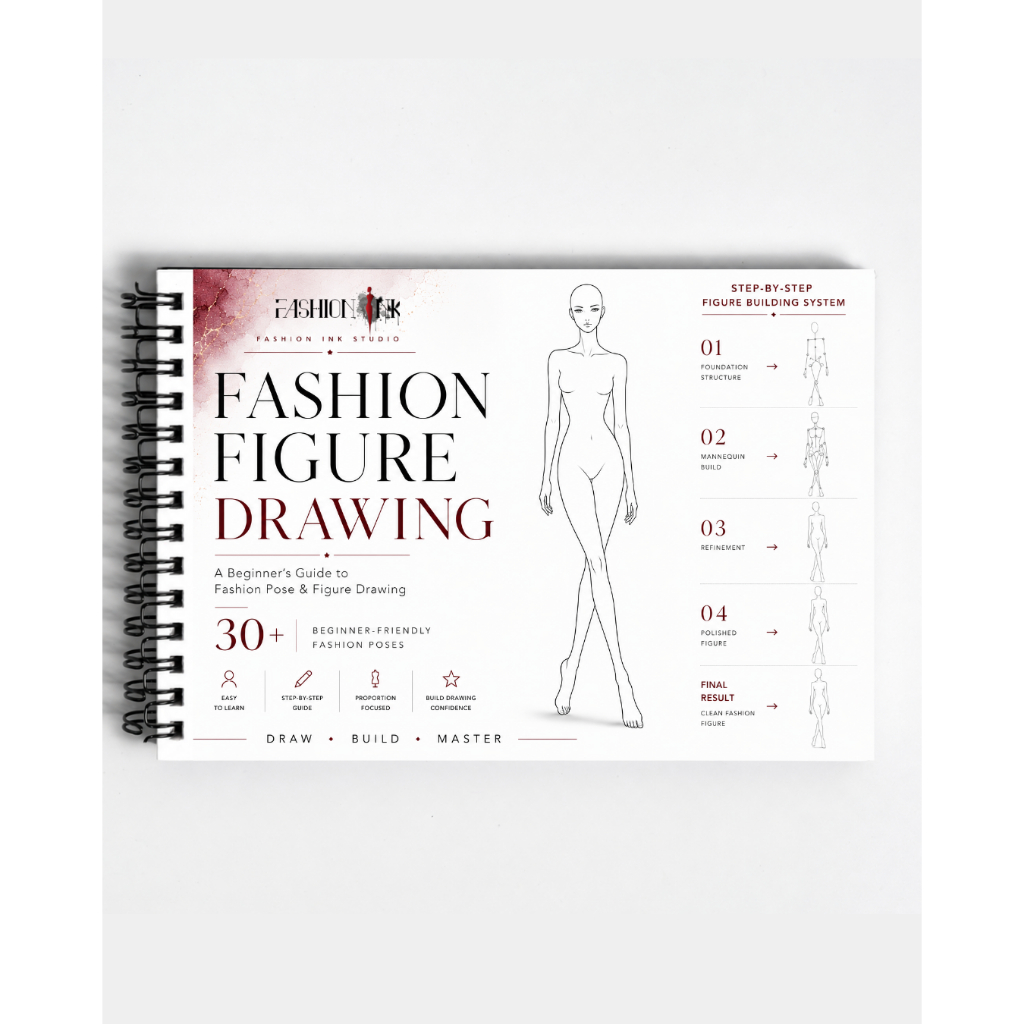Fashion Ink – Buku Fashion Design & Fashion Figure Drawing A4 landscape | Belajar Fashion Sketch Pem