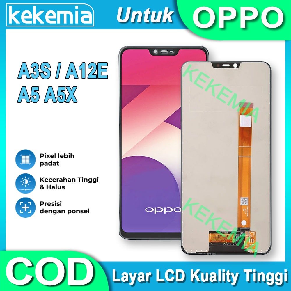 LCD Untuk OPPO A3S A5 AX5 A12E Realme C1 Realme 2 LCD TouchScreen Penggantian Layar Sentuh LCD HP CO