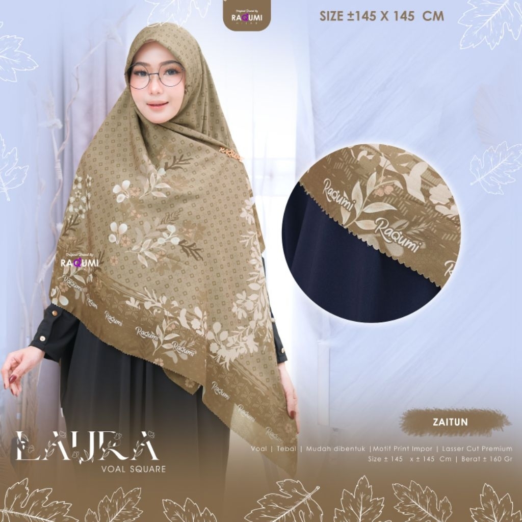 LAURA VOAL SQUARE JUMBO BY RAQUMI HIJAB