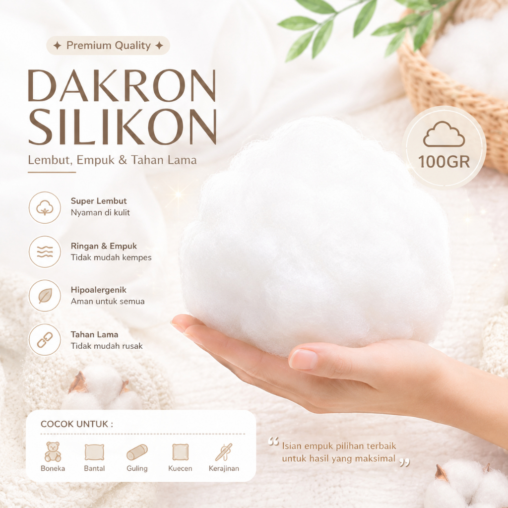 DAKRON KAPAS SILIKON 100GRAM