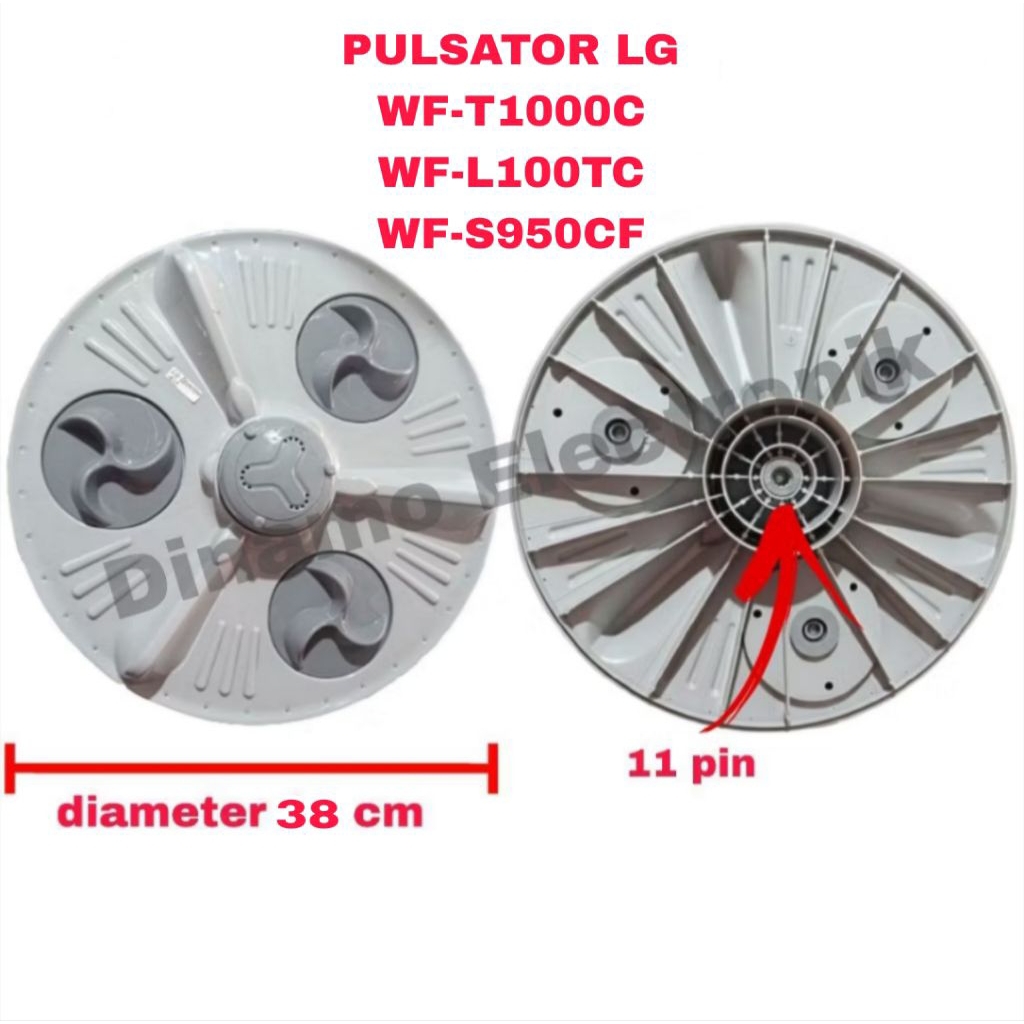 PULSATOR LG 38 CM GIGI 11PIN Mesin Cuci WF-T1000C /WF L100TC /WF-S950CP/ WF-S950CR/ WF-S950CF