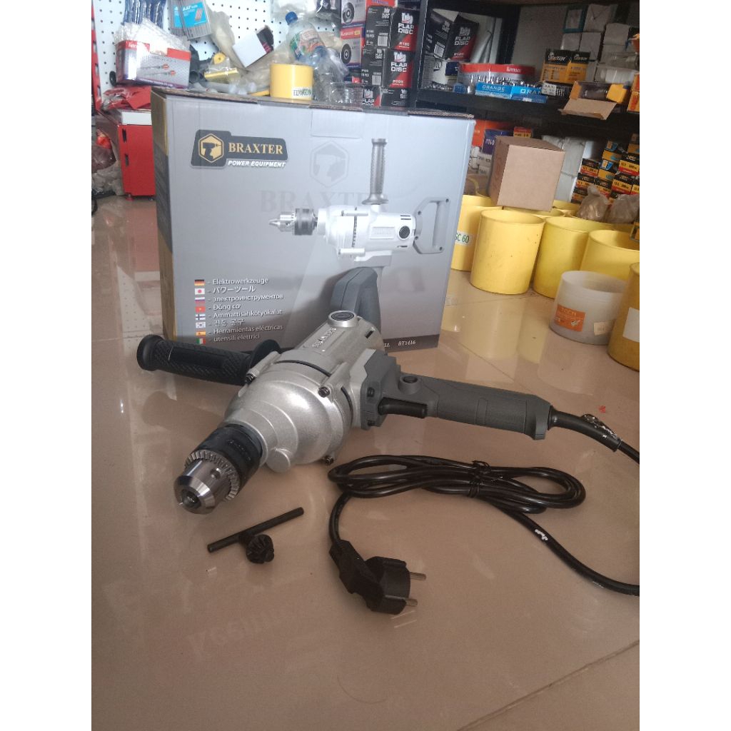 BRAXTER BOR LISTRIK PESAWAT BT1416 16MM TENAGA KUAT GULUNG DINAMO TEMBAGA ELECTRIC DRILL
