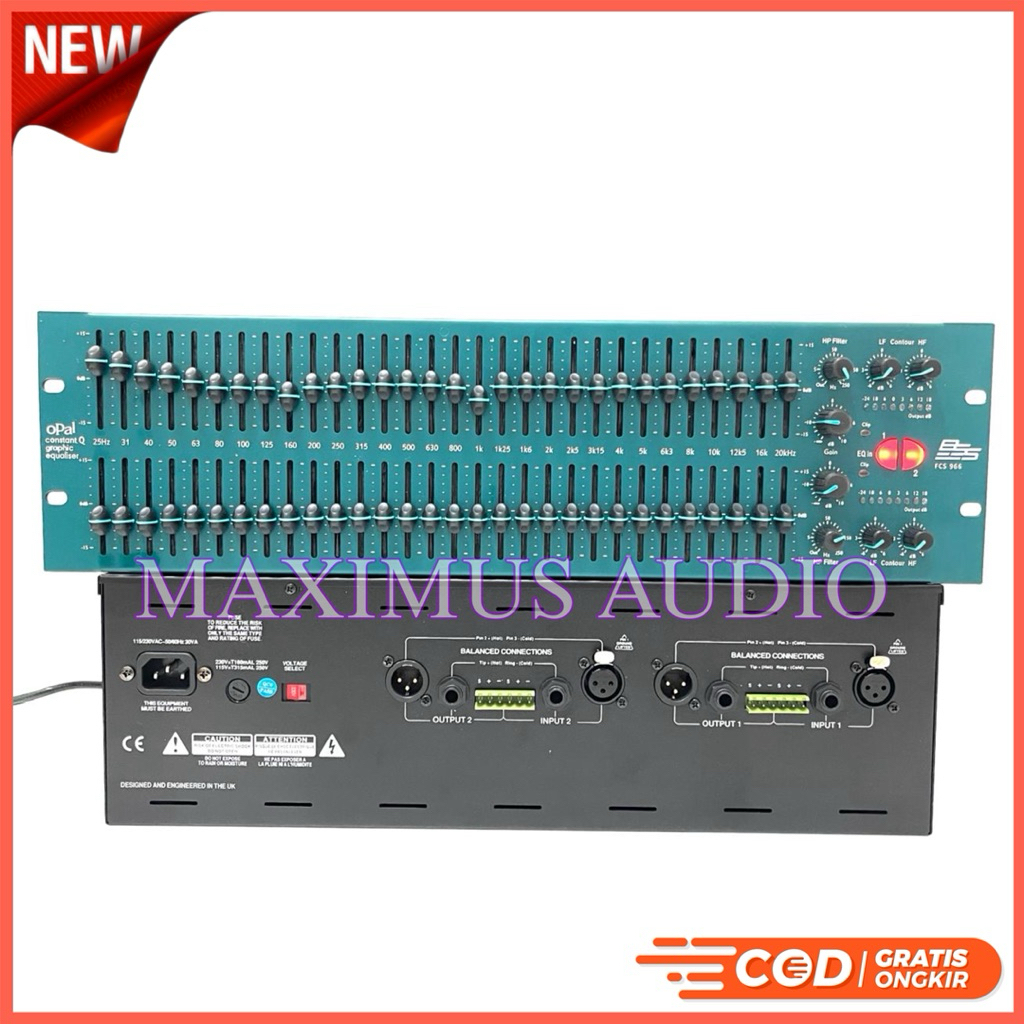 Promo Audio Equalizer BSS Opal FCS 966 Opal 2 x 31 Channel Original Eq BSS Opal FCS966 / FCS 966 Ori