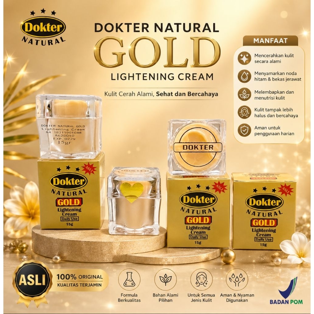 Cream Dr Gold Herlina Indah Asli BPOM 3pcs
