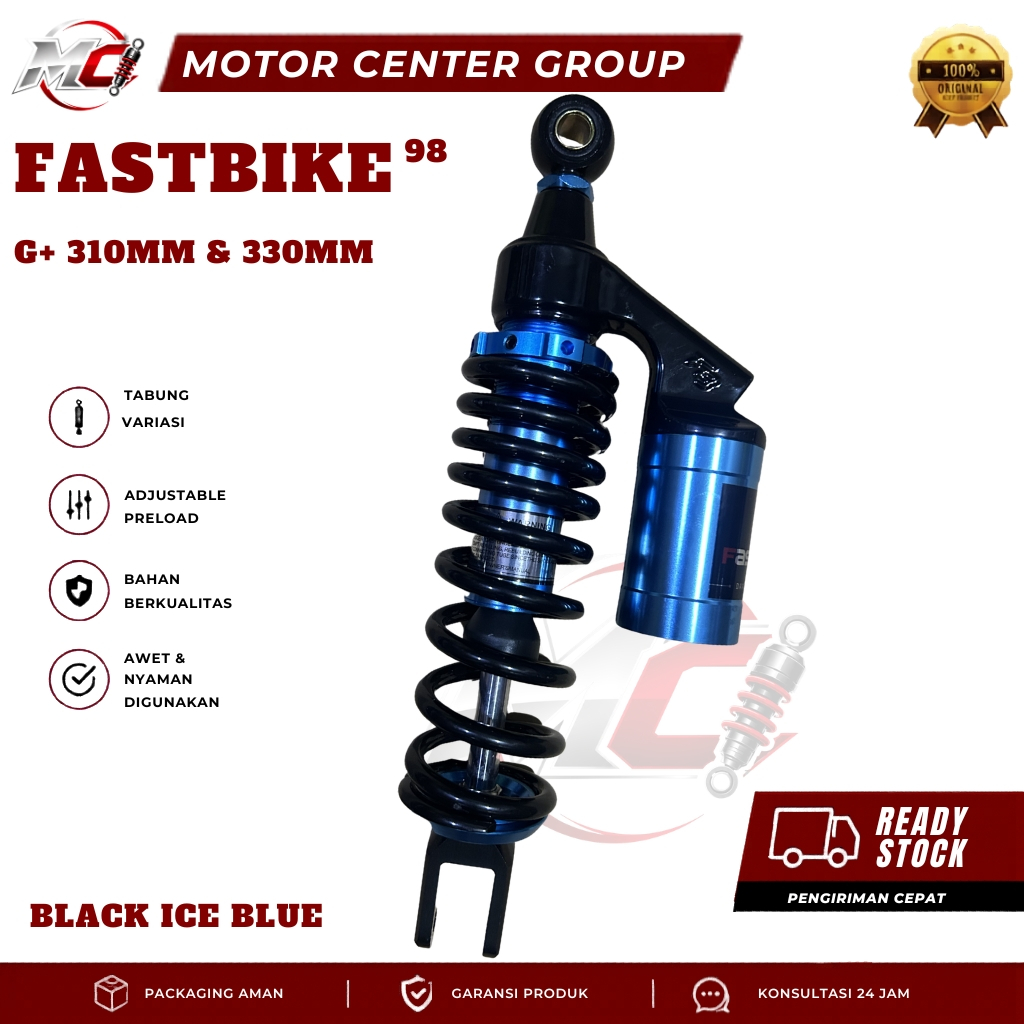 SHOCKBREAKER BELAKANG TABUNG ATAS ORIGINAL FAST BIKES 98 MURAH MATIC MODEL YSS GPLUS PENINGGI SHOCK 