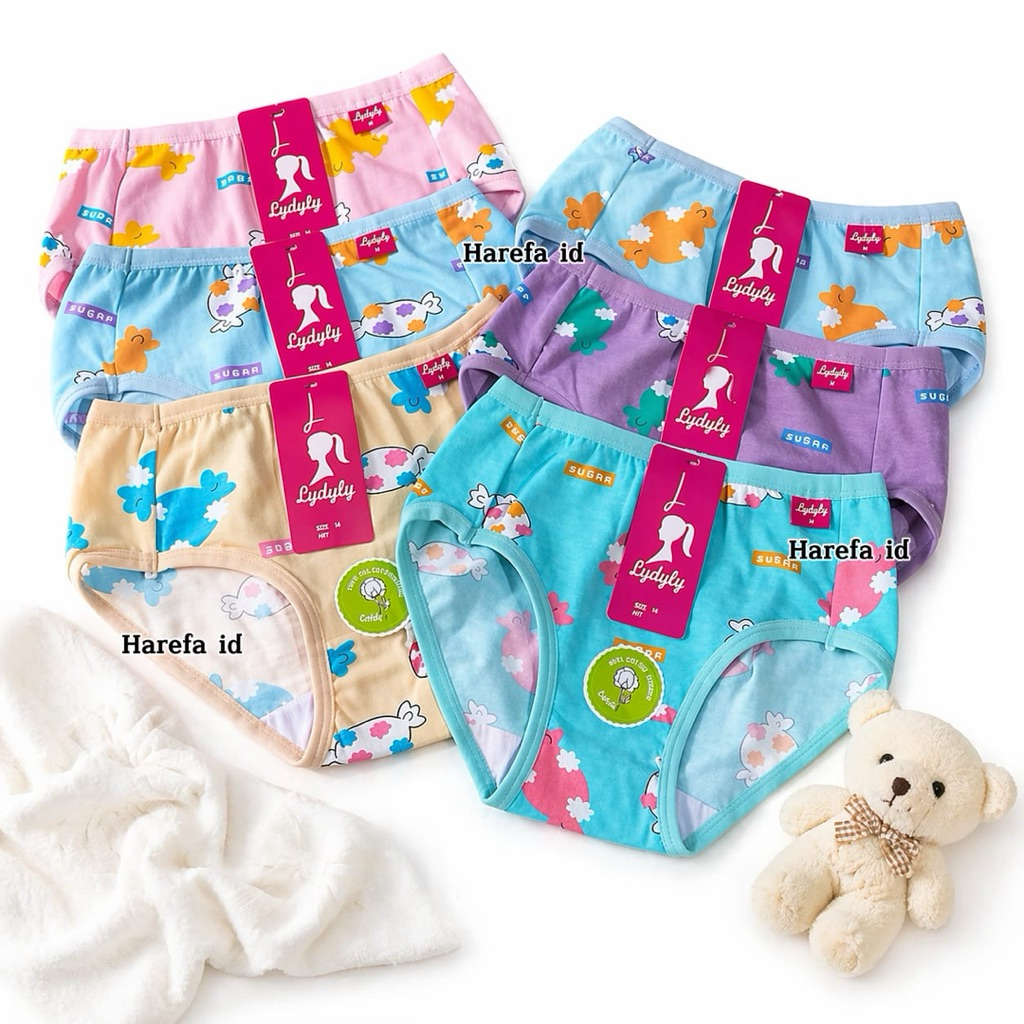 6pcs- Celana dalam  lydyly L149 Motif Candy / cd lydyly anak perempuan / cd anak  perempuan lydyly b