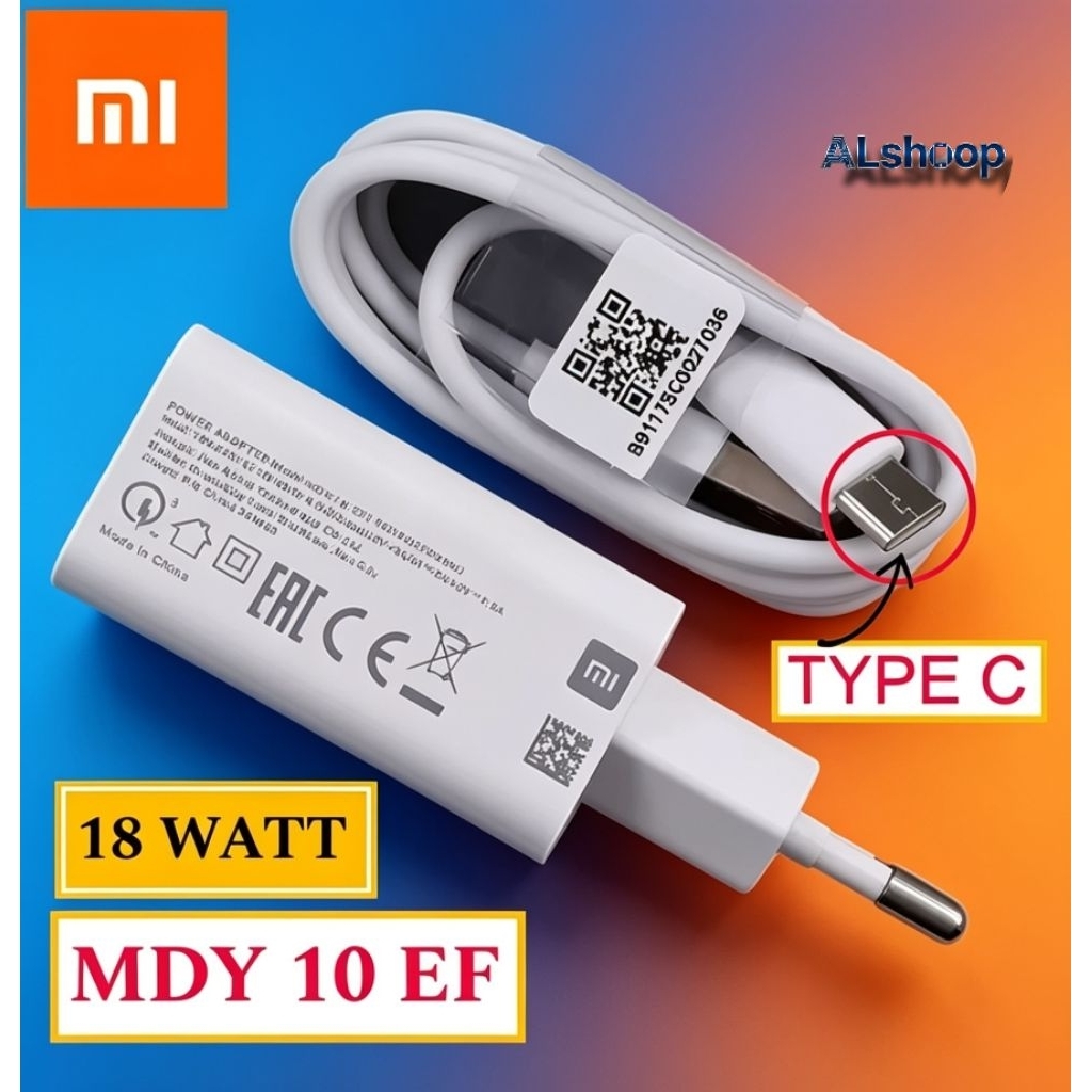 CHARGER XIAOMI REDMI Note 8 8A 9 9T 10 10C FAST CHARGING CASAN TYPE C 18 WATT CAS HP Ori